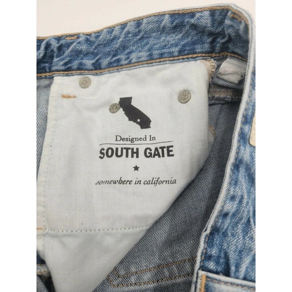 Adriano Goldschmied Distressed Fringe Denim Emery High Rise Skirt Women'… - Picture 9 of 11